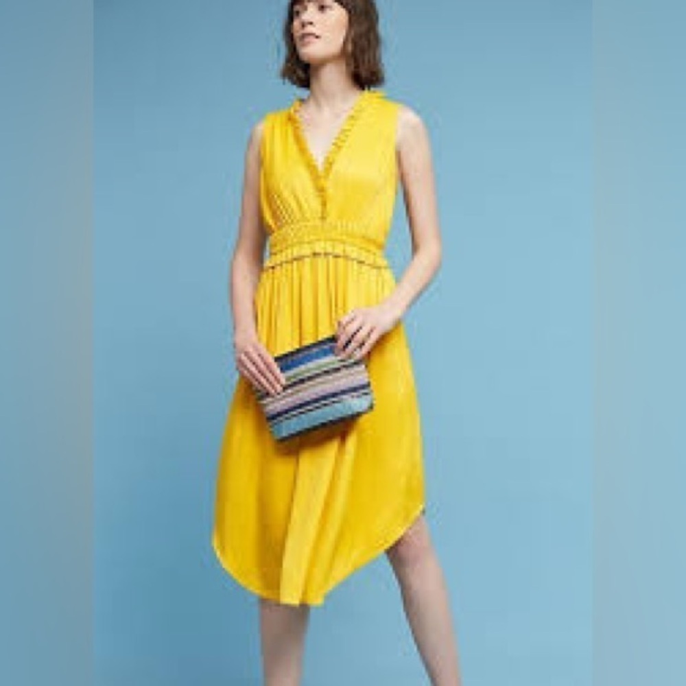 Maeve by Anthropologie La Habana Dress Size Small Mango Sleeveless
